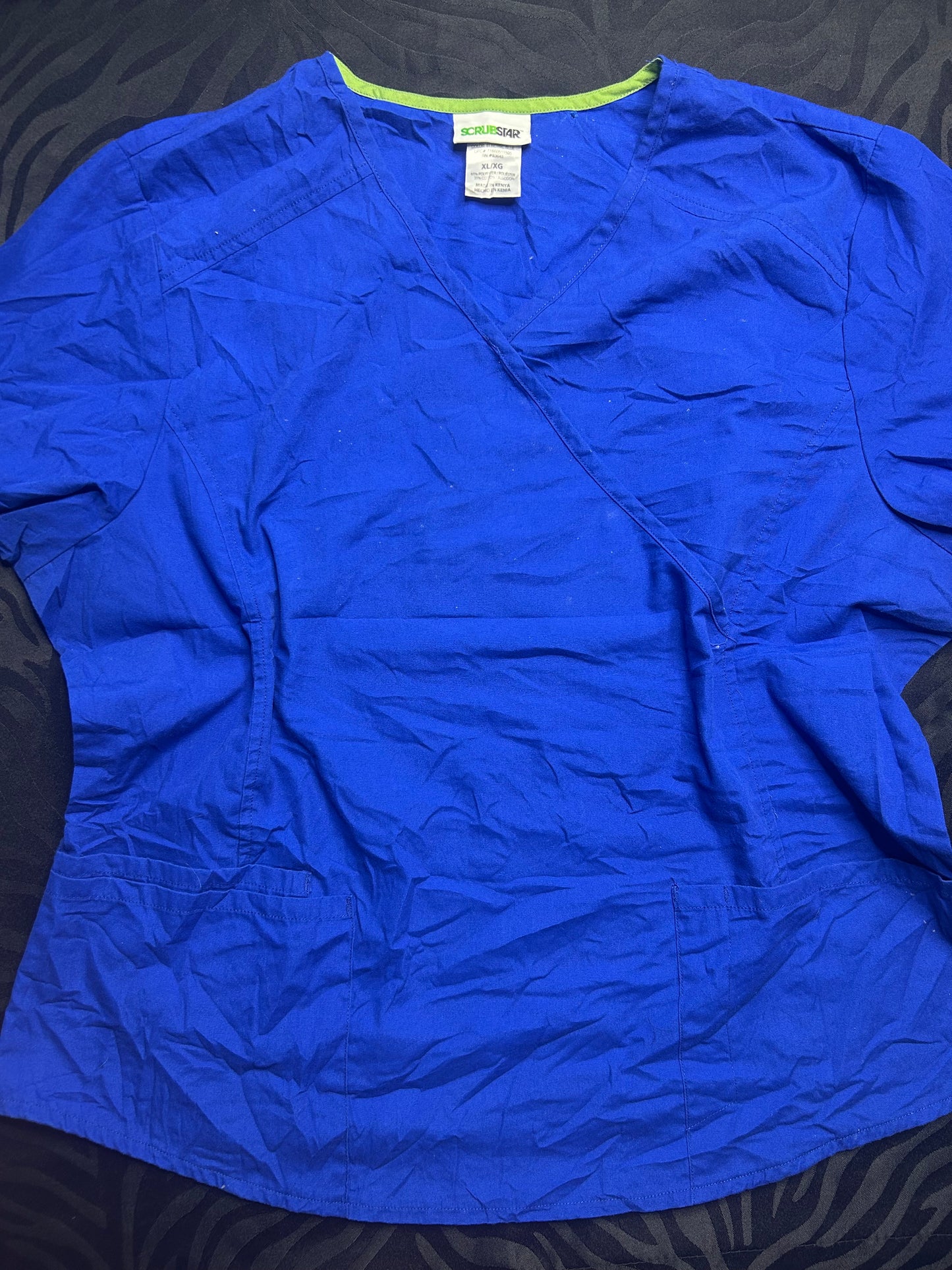 Delantal azul rey talla XL