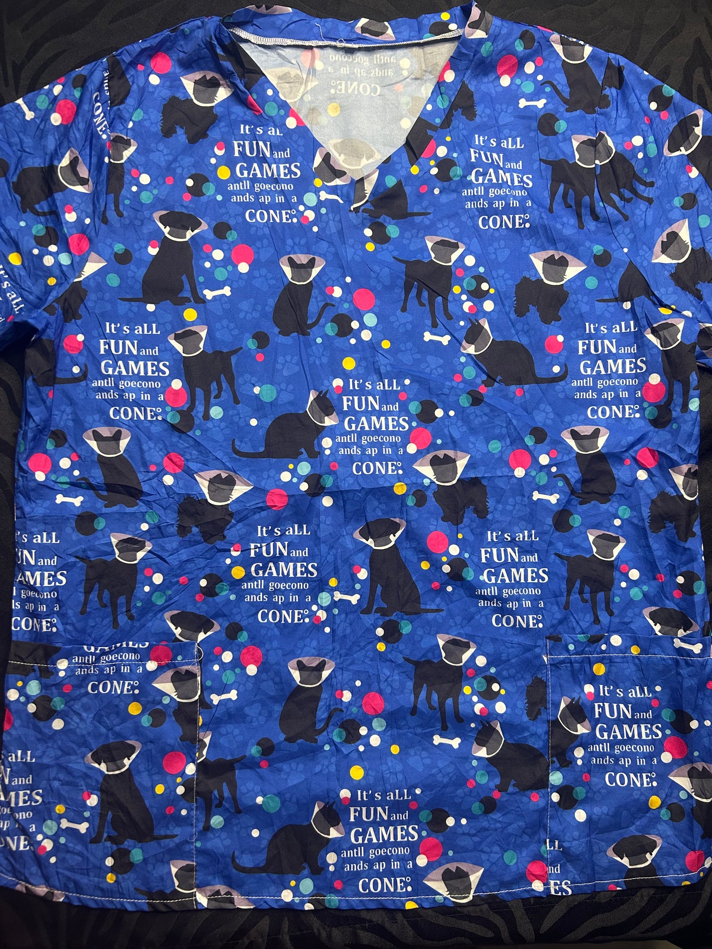 Delantal azul rey talla XL