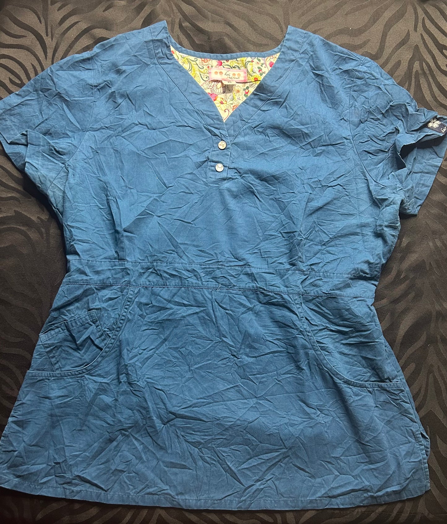 Delantal petróleo koi talla XL
