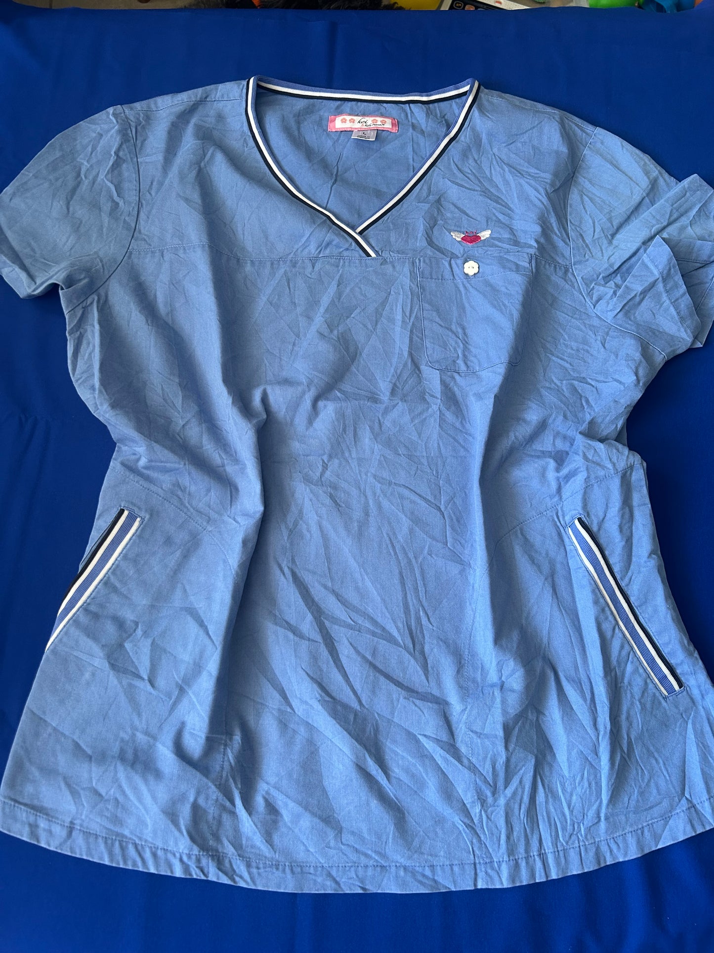 Delantal celeste koi talla L