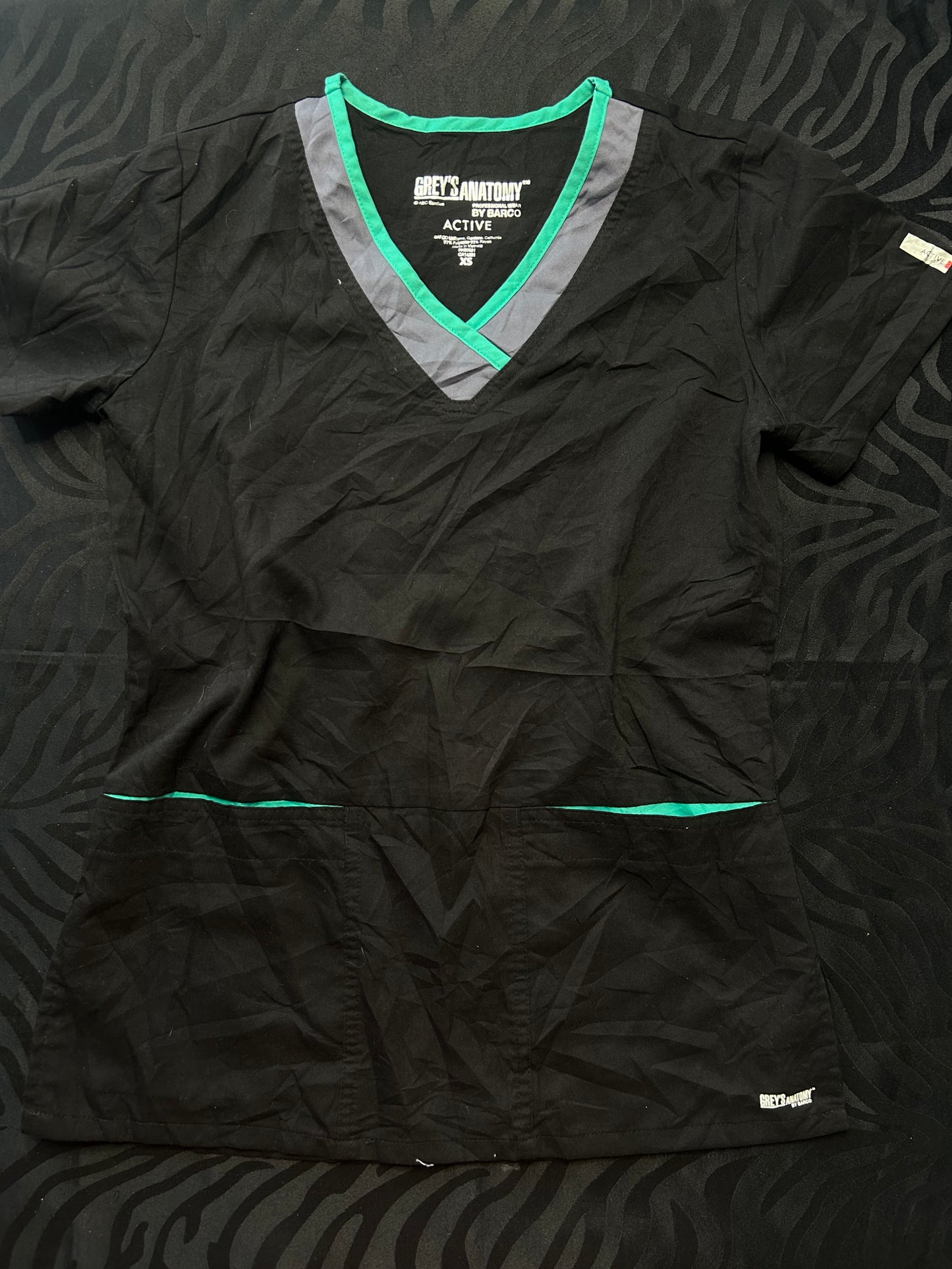Delantal negro greys anatomy talla XS