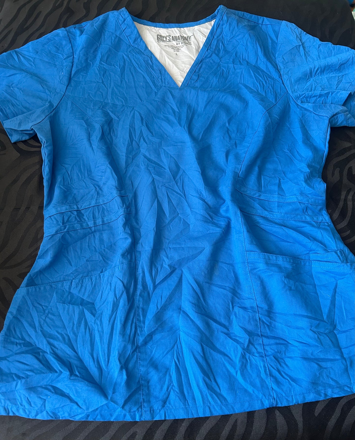 Delantal azul rey talla L