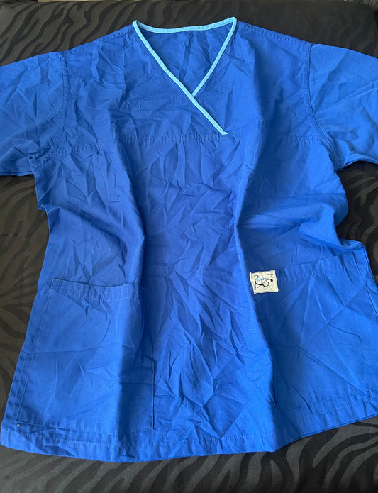 Delantal azul rey talla L