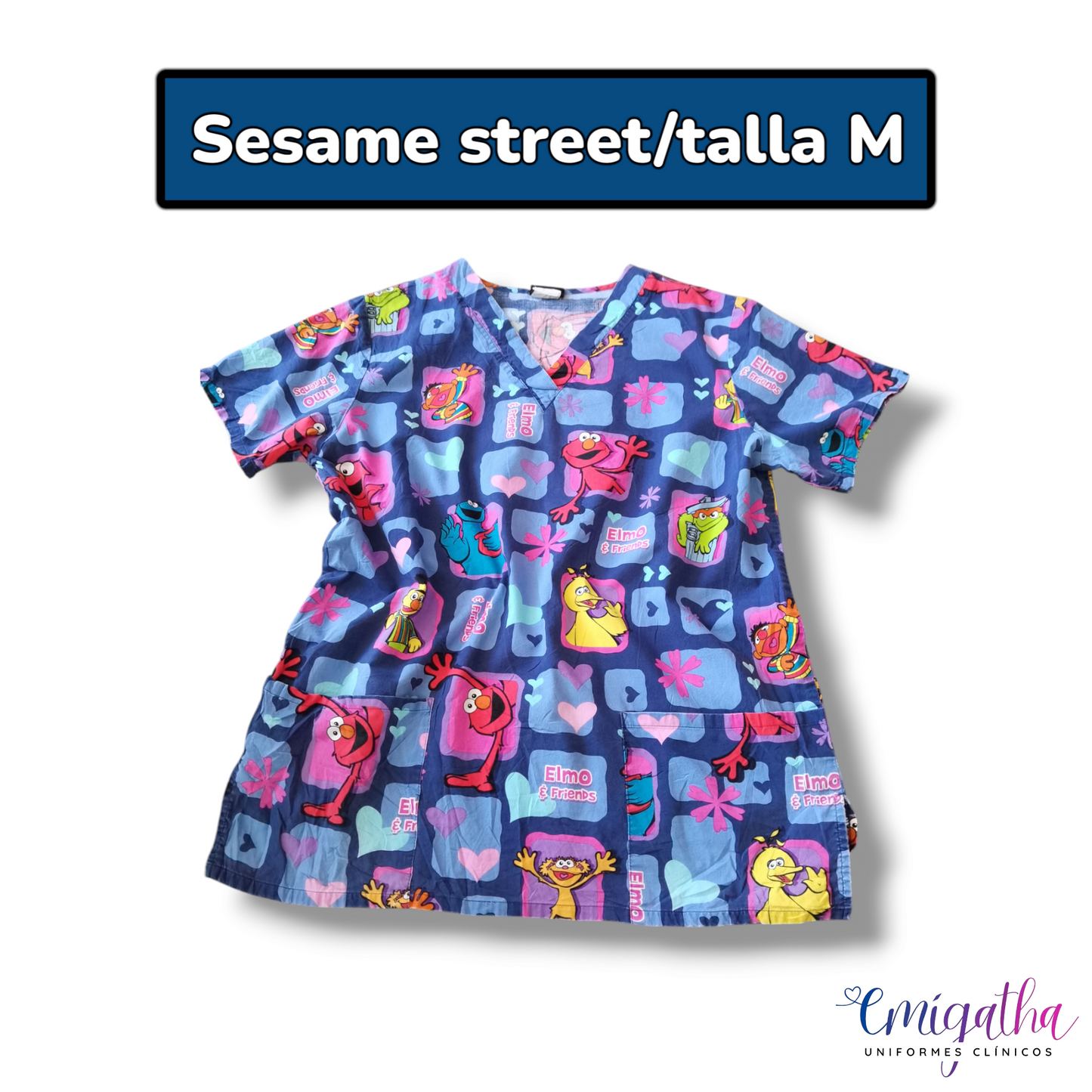 Delantal Sesame street talla M